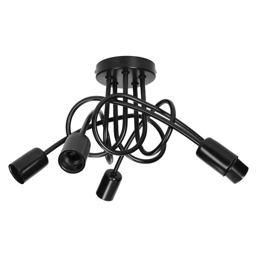 MALAGA 5P E27, lampa wisząca, max. 5x60W, czarna AD-LD-6403BE27M ADVITI