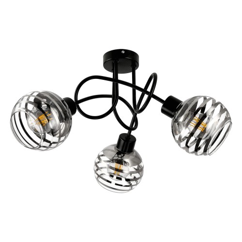 MILANO 3P E27, lampa wisząca, max. 3x60W, czarna AD-LD-6415BE27SW ADVITI