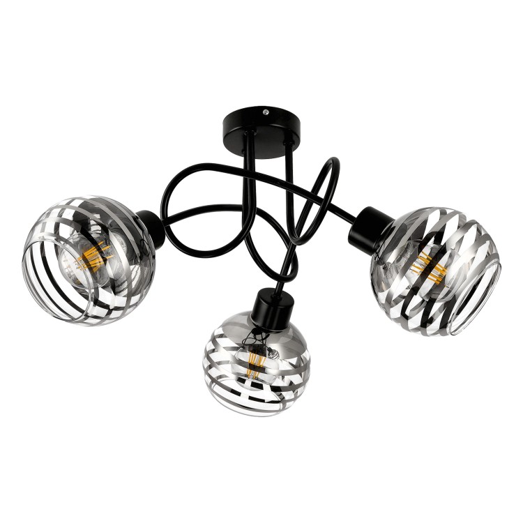 MILANO 3P E27, lampa wisząca, max. 3x60W, czarna AD-LD-6415BE27SW ADVITI