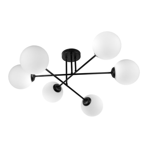 LEIA 6P E27, lampa wisząca, max. 6x60W, czarna AD-LD-6439BE27SM ADVITI sufitowa nad stół blat