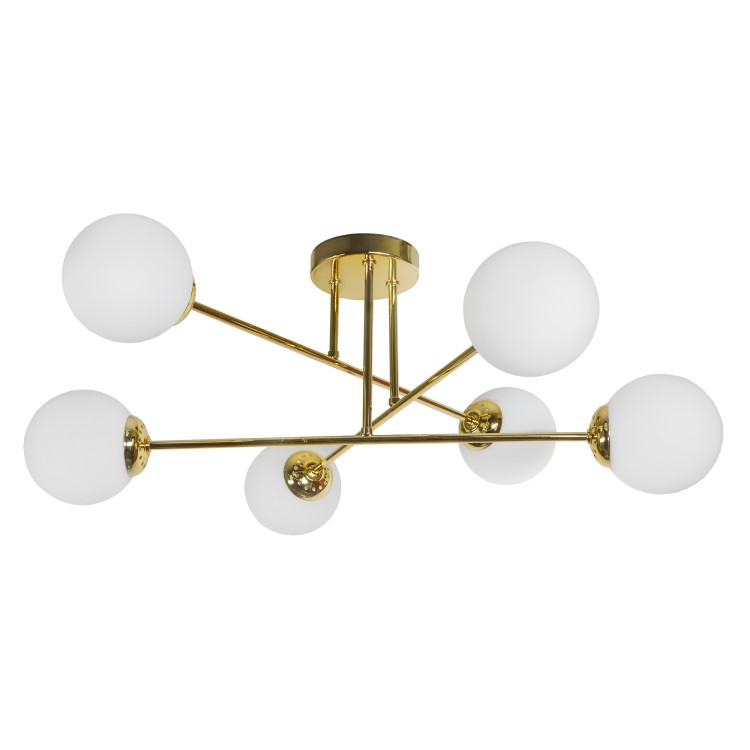 LEIA 6P E27, lampa wisząca, max. 6x60W, złota AD-LD-6439CE27SM ADVITI sufitowa nad stół blat