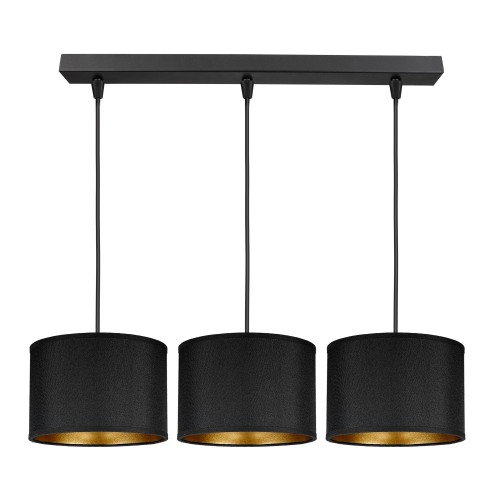 KYLO 3P E27, lampa wisząca, max. 3x60W, czarna, listwa AD-LD-6447BE27T ADVITI sufitowa nad stół blat wyspę