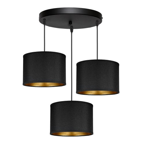 KYLO 3P E27, lampa wisząca, max. 3x60W, czarna, okrągła AD-LD-6448BE27T ADVITI sufitowa nad stół blat wyspę