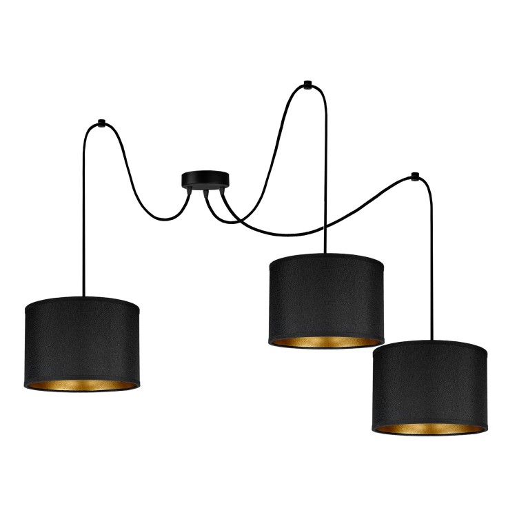 KYLO 3P E27, lampa wisząca, max. 3x60W, czarna AD-LD-6450BE27T ADVITI sufitowa nad stół blat wyspę