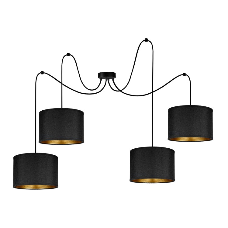 KYLO 4P E27, lampa wisząca, max. 4x60W, czarna AD-LD-6451BE27T ADVITI sufitowa nad stół blat wyspę