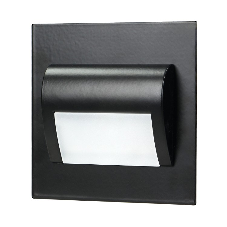 DRACO LED NEW 1,5W, oprawa schodowa podtynkowa, 12VDC, 30lm, 6000K, czarny, innowacyjny sposób montażu AD-OS-6164L6/B ADVITI