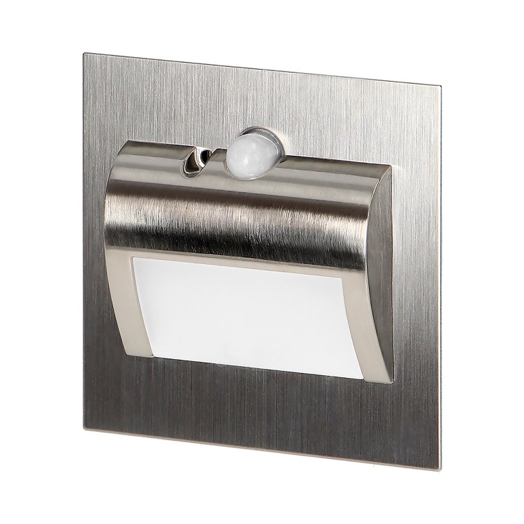 DRACO LED NEW 1,5W, oprawa schodowa podtynkowa, 12VDC, 30lm, 3000K, satyna, czujnik ruchu i zmierzchu AD-OS-6164LR3/N ADVITI