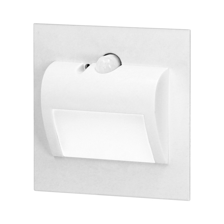 DRACO LED NEW 1,5W, oprawa schodowa podtynkowa, 12VDC, 30lm, 3000K, biała, czujnik ruchu i zmierzchu AD-OS-6164LR3/W ADVITI