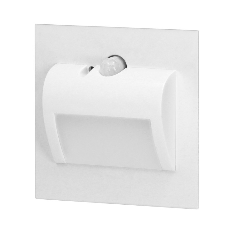 DRACO LED NEW 1,5W, oprawa schodowa podtynkowa, 12VDC, 30lm, 6000K, biała, czujnik ruchu i zmierzchu AD-OS-6164LR6/W ADVITI