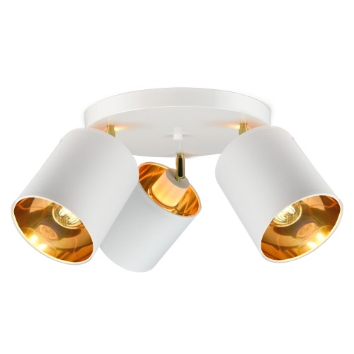 Bati SP 3, oprawa ścienno-sufitowa, E27, max. 3x60W, biała AD-LD-6270WE27M ADVITI