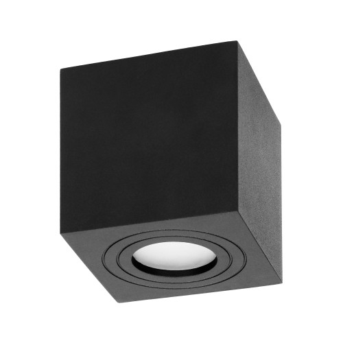 MEGY DLS GU10 downlight max 50W, IP54, kwadrat, czarny, aluminium AD-OD-6143BGU10 ADVITI