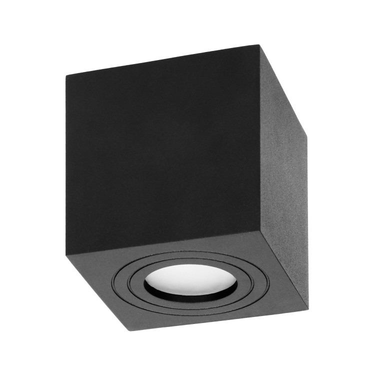 MEGY DLS GU10 downlight max 50W, IP54, kwadrat, czarny, aluminium AD-OD-6143BGU10 ADVITI