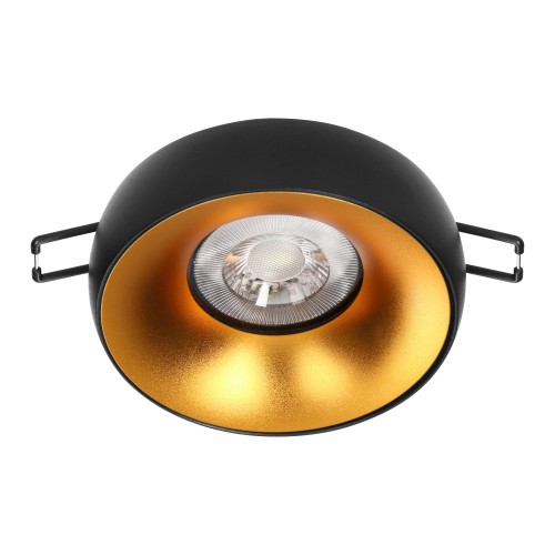 DORADO R, ramka dekoracyjna oprawy punktowej, GU10 max. 35W, okrągła, stała, czarno-złota AD-OD-6520/B-C ADVITI oczko