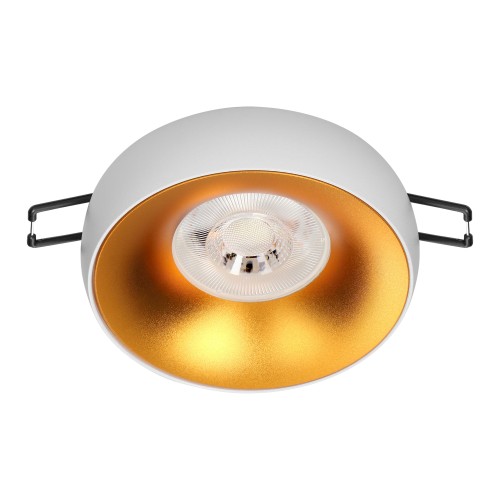 DORADO R, ramka dekoracyjna oprawy punktowej, GU10 max. 35W, okrągła, stała, biało-złota AD-OD-6520/W-C ADVITI oczko