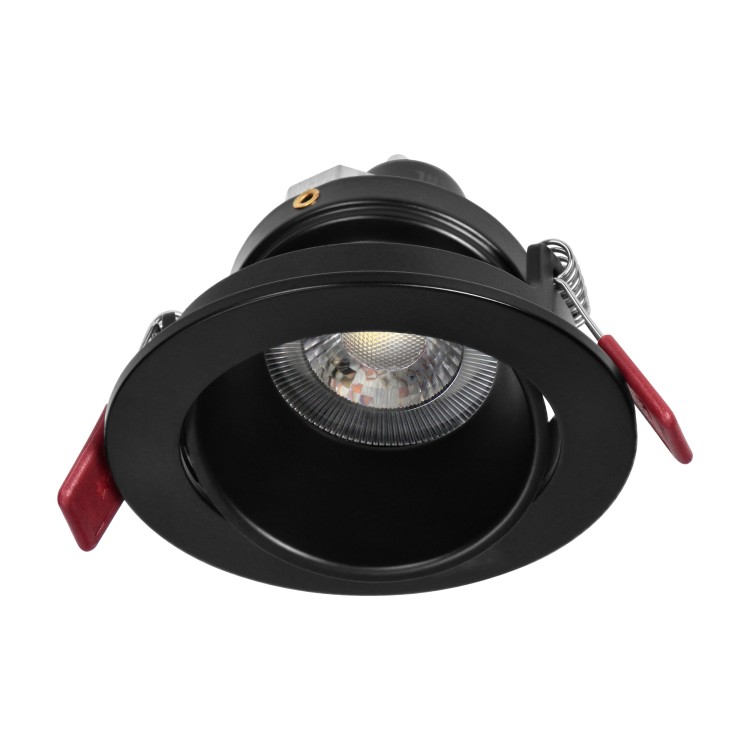 FONDI RC ramka dekoracyjna oprawy punktowej, MR16/GU10 max. 50W, okrągła, stała, aluminiowa, czarna AD-OD-6522/B ADVITI oczko