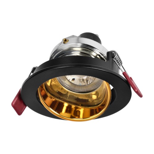 FONDI RC ramka dekoracyjna oprawy punktowej, MR16/GU10 max. 50W, okrągła, stała, aluminiowa, czarno-złota AD-OD-6522/B-C ADVITI oczko
