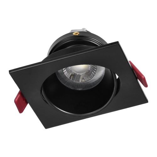 FONDI SC ramka dekoracyjna oprawy punktowej, MR16/GU10 max. 50W, kwadrat, stała, aluminiowa, czarna AD-OD-6523/B ADVITI oczko