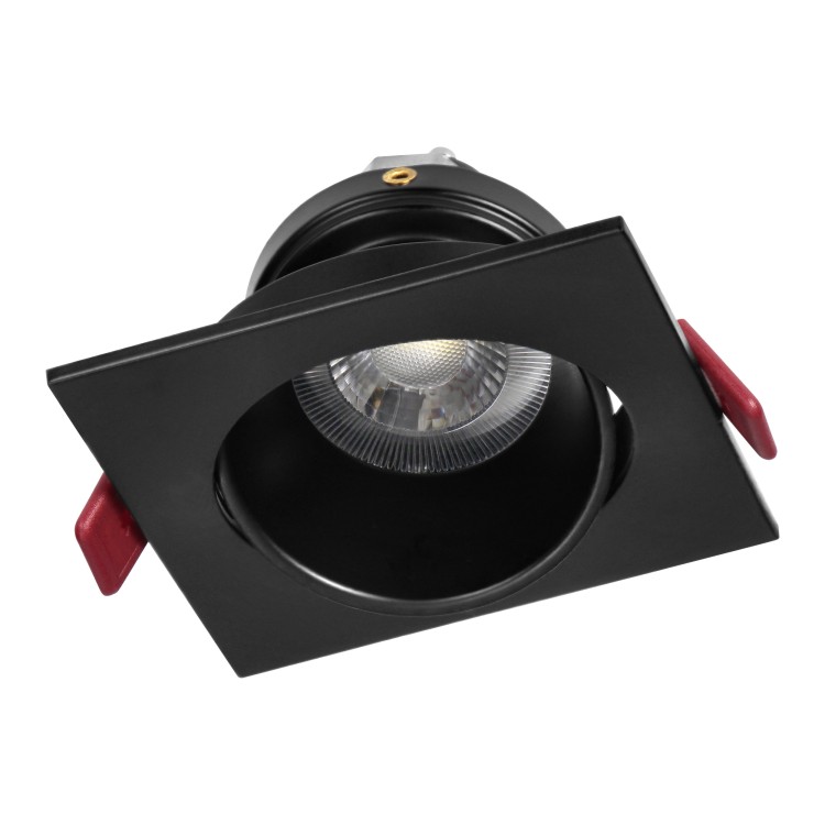 FONDI SC ramka dekoracyjna oprawy punktowej, MR16/GU10 max. 50W, kwadrat, stała, aluminiowa, czarna AD-OD-6523/B ADVITI oczko
