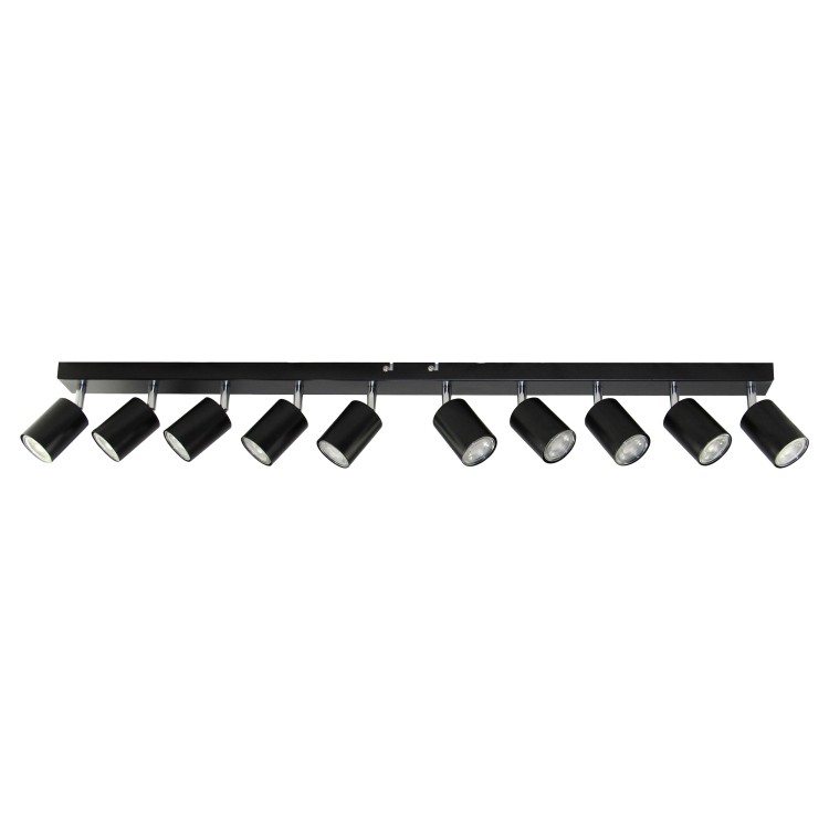 DOA SP 10, oprawa ścienno-sufitowa, GU10 max. 10x50W, IP20, czarna AD-OP-6279BGU10 ADVITI