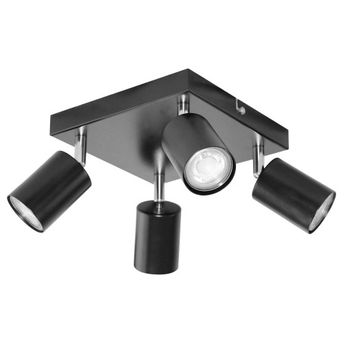 DOA SP 4, oprawa ścienno-sufitowa, GU10 max. 4x50W, IP20, czarna, kwadrat AD-OP-6348BGU10 ADVITI