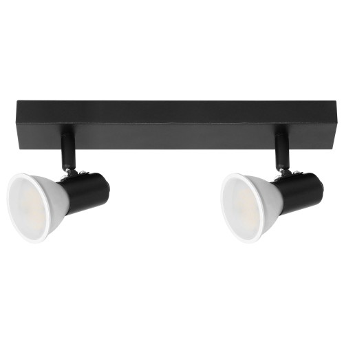RIO SP 2, oprawa ścienno-sufitowa, GU10 max. 2x60W, IP20, czarna AD-OP-6430BGU10 ADVITI