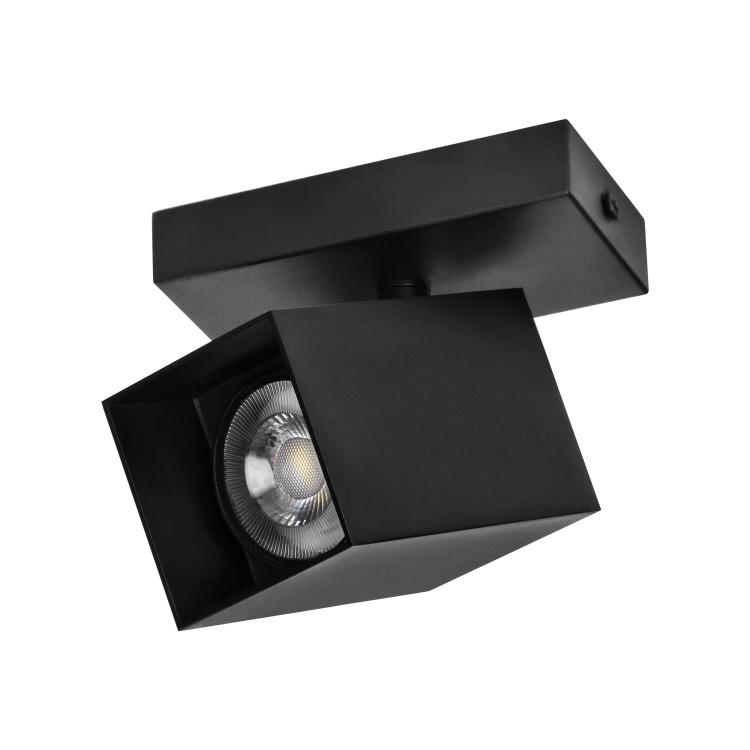 KUBAR SP 1, oprawa ścienno-sufitowa, GU10 max. 35W, IP20, czarna AD-OP-6509BGU10 ADVITI