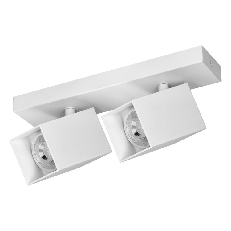 KUBAR SP 2, oprawa ścienno-sufitowa, GU10 max. 2x35W, IP20, biała AD-OP-6510WGU10 ADVITI