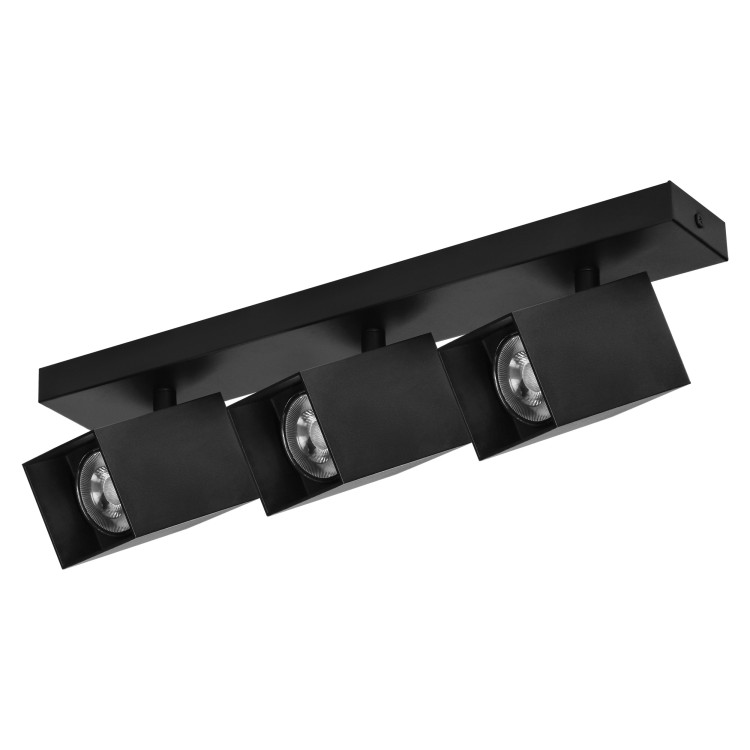 KUBAR SP 3, oprawa ścienno-sufitowa, GU10 max. 3x35W, IP20, czarna AD-OP-6511BGU10 ADVITI