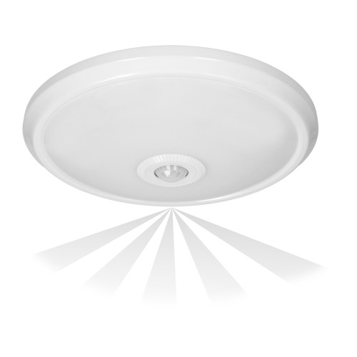 ZONDA LED 12W, plafon z czujnikiem ruchu, 800lm, IP20, 4000K, poliwęglan mleczny, biały AD-PL-349WLPMR4 ADVITI