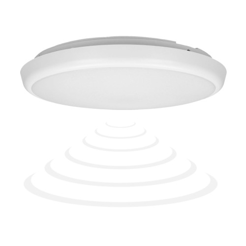 CERS LED 22W, plafon z mikrofalowym czujnikiem ruchu, 2000lm, IP65, 4000K, poliwęglan mleczny biały, funkcja przyciemnienia AD-PL-6091WLPMM4 ADVITI
