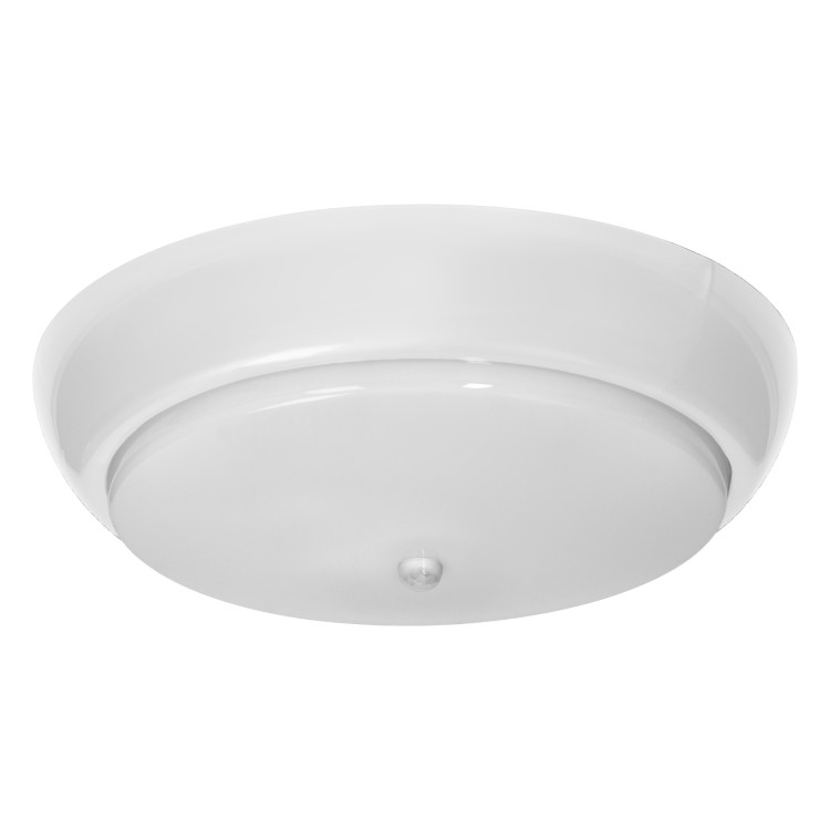 KOKO oprawa, 2xE27 z czujnikiem ruchu PIR, 2x40W, biała-polipropylen, klosz matowy-poliwęglan, IP44, IK10 AD-PL-6256WE27PMR ADVITI