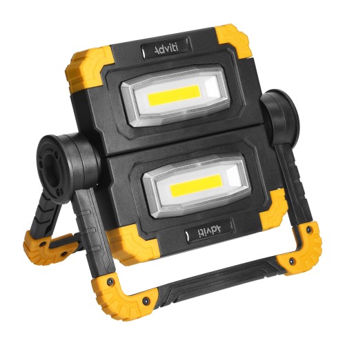 GEMINIX LED 2x10W, podwójny naświetlacz roboczy, przenośny z akumulatorem, 1200lm, IP44, 4000K, 5000mAh AD-NR-6466L4 ADVITI