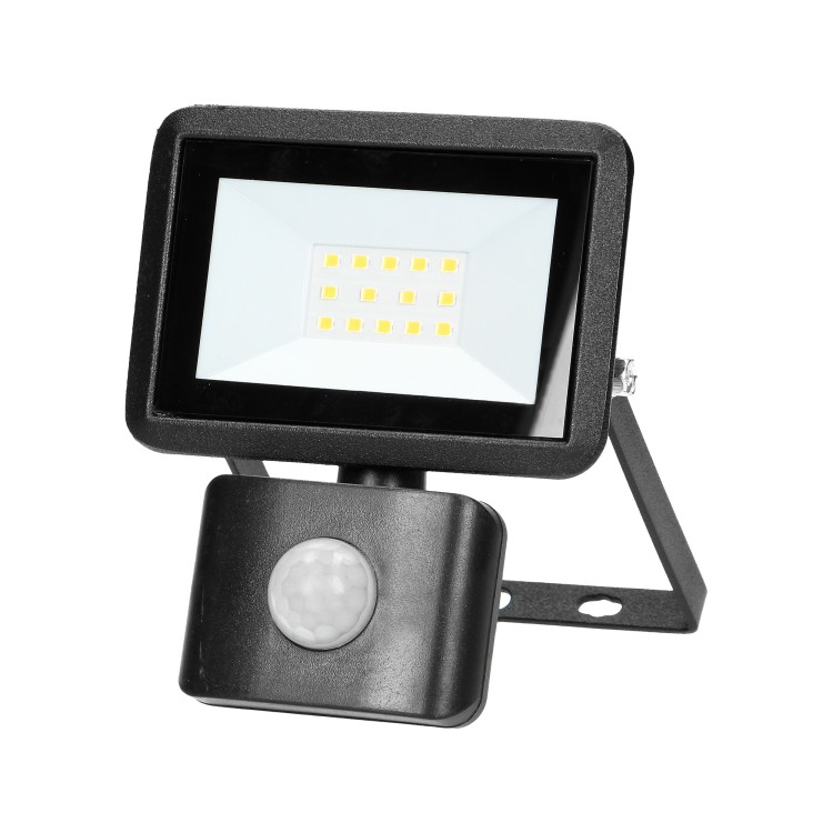 FARO S LED 10W naświetlacz z PIR, 800lm, IP44, 4000K, aluminium + szkło AD-NL-6252BLR4 ADVITI