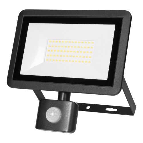 FARO S LED 50W naświetlacz z PIR 4000lm, IP44, 4000K, aluminium + szkło AD-NL-6255BLR4 ADVITI