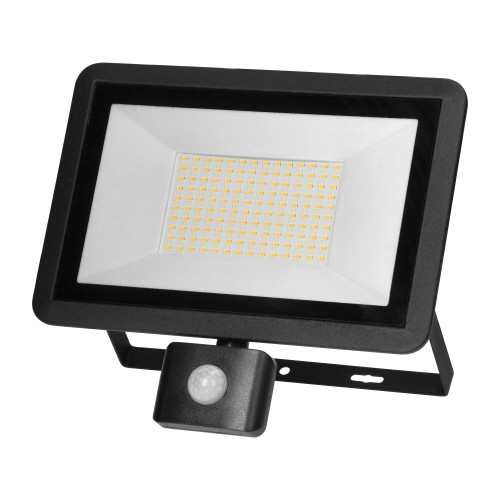 FARO S LED 100W naświetlacz z PIR 8000lm, IP44, 4000K, aluminium + szkło AD-NL-6437BLR4 ADVITI