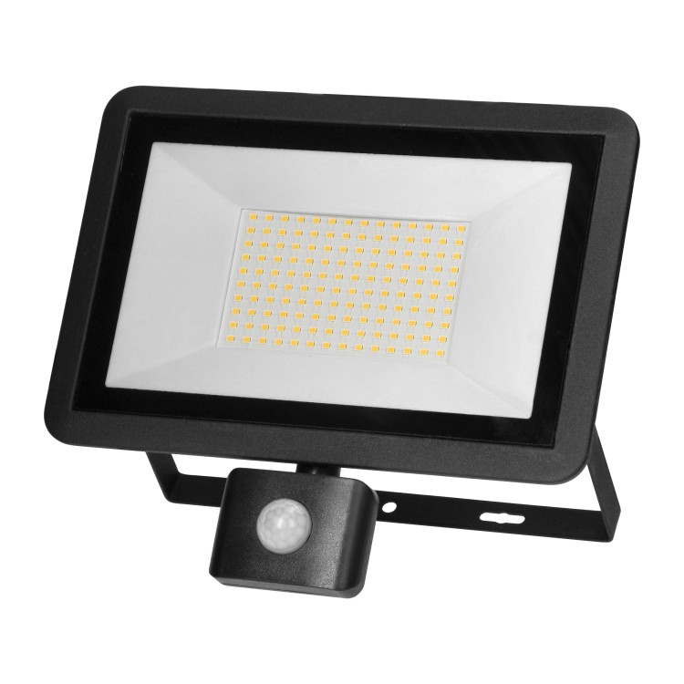 FARO S LED 100W naświetlacz z PIR 8000lm, IP44, 4000K, aluminium + szkło AD-NL-6437BLR4 ADVITI