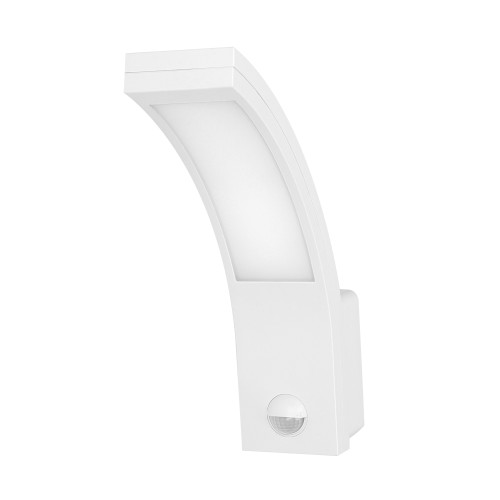 PIRYT LED 10W, oprawa ogrodowa z czujnikiem ruchu 140st, 850lm, IP54, 4000K, biała AD-OP-6109WLPMR4 ADVITI Kinkiet