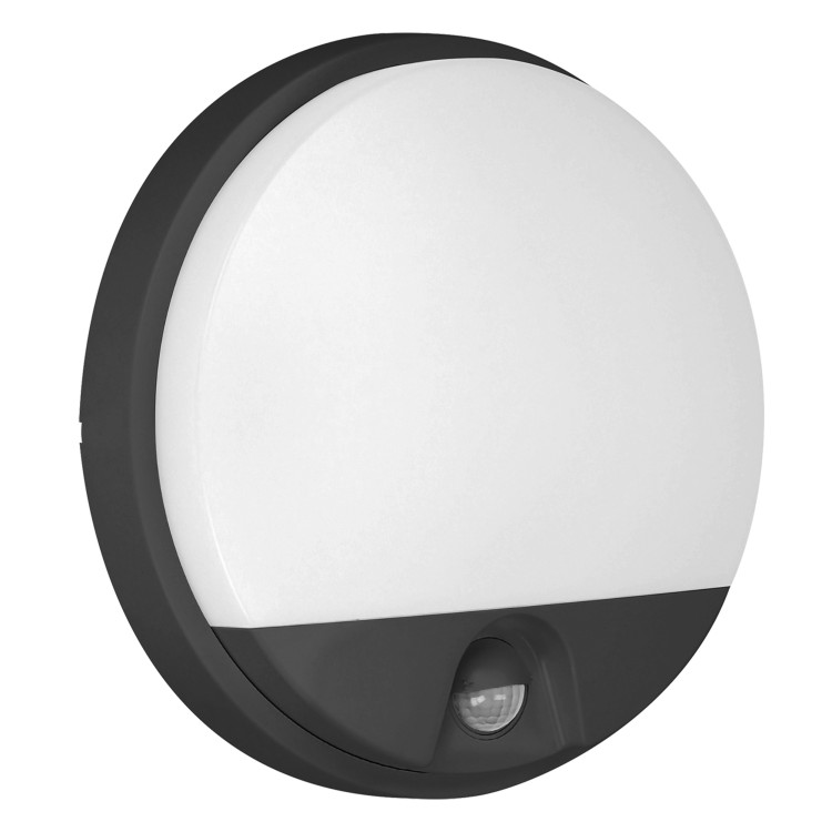 AGAT LED 10W, oprawa ogrodowa z czujnikiem ruchu, 140st, 800lm, IP54, 4000K, czarna AD-OP-6111BLPMR4 ADVITI
