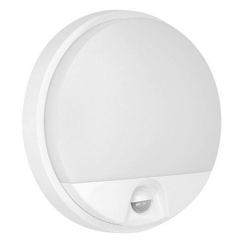 AGAT LED 10W, oprawa ogrodowa z czujnikiem ruchu 140st, 850lm, IP54, 4000K, biała AD-OP-6111WLPMR4 ADVITI