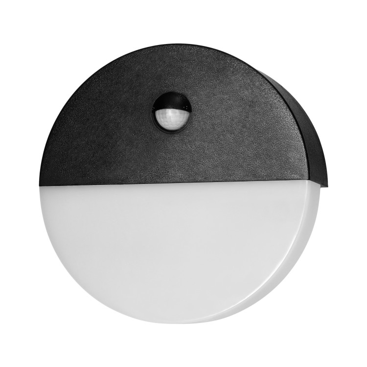 HALIT LED 10W, oprawa ogrodowa z czujnikiem ruchu 140st, 600lm, IP65, 4000K, IK10, czarna AD-OP-6116BLPMR4 ADVITI Kinkiet
