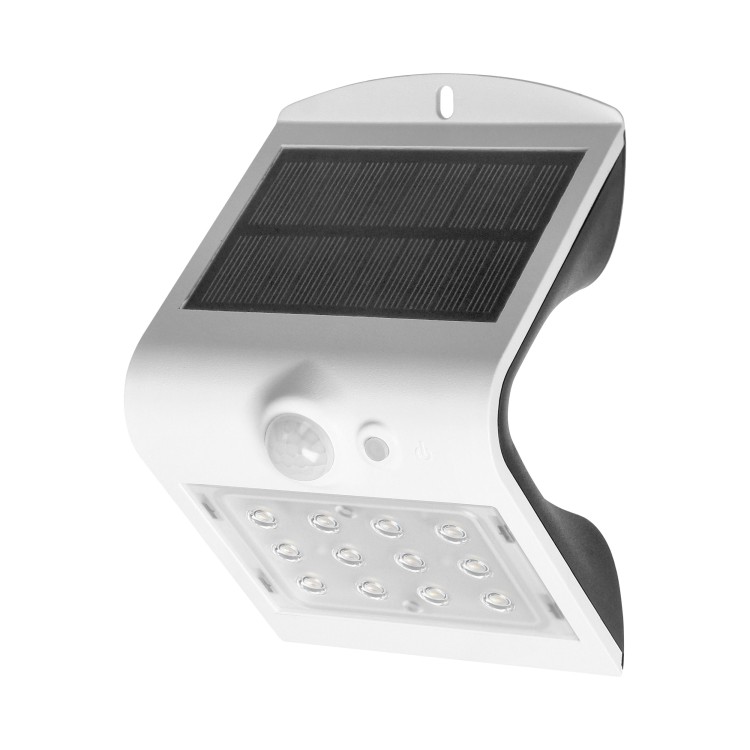 SILOE LED 1,5W, lampa solarna z czujnikiem ruchu 120st, 190lm, IP65, 4000K, 1200mAh, podwójne źródło światła, biała AD-SL-6083WLR4 ADVITI
