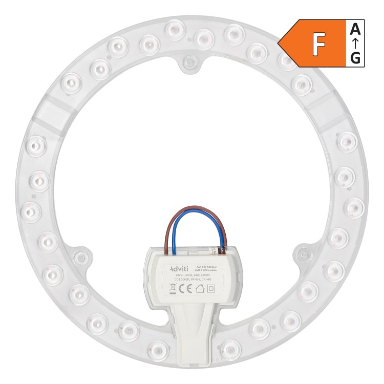 AVIS II LED 24W, panel świetlny, 2200lm, 3000K, 3 neodymowe magnesy, Ø 215 AD-SW-6250L3 ADVITI