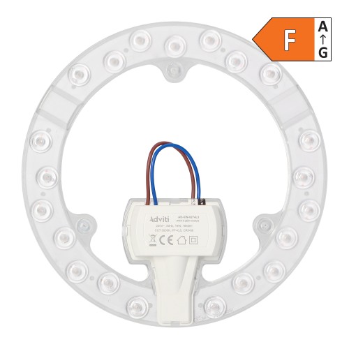 AVIS II LED 18W, panel świetlny, 1650lm, 3000K, 3 neodymowe magnesy, Ø 176 AD-SW-6274L3 ADVITI