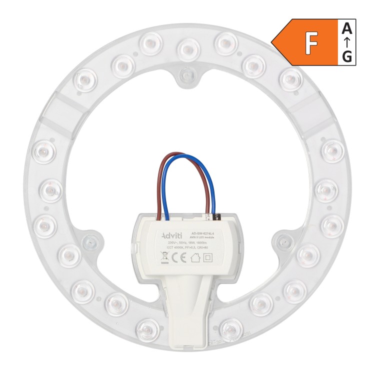 AVIS II LED 18W, panel świetlny, 1800lm, 4000K, 3 neodymowe magnesy, Ø 176 AD-SW-6274L4 ADVITI