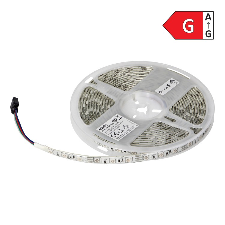 Taśma LED 12V 5050 60L/m 14,4W/m IP63 RGB 5m AD-TL-6490LRGB ADVITI