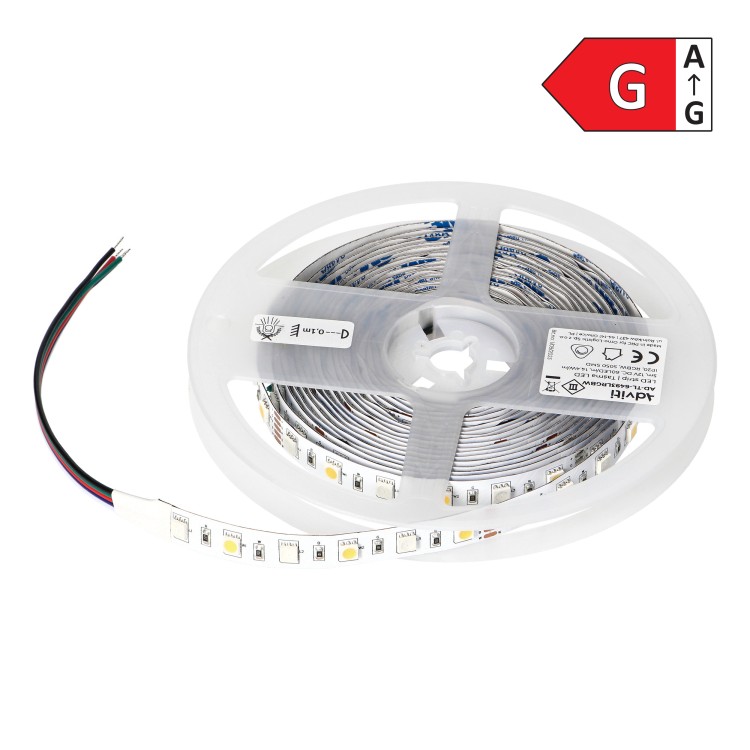 Taśma LED 12V Samsung chipset 5050 60L/m 14,4W/m IP20 RGBW 5m AD-TL-6493LRGBW ADVITI