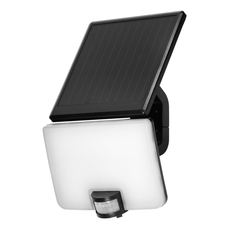 SOLIS LED 10W, naświetlacz solarny z czujnikiem ruchu PIR, 1200lm, IP54, 4000K, 3000 mAh, czarny AD-SL-6467BLR4 ADVITI
