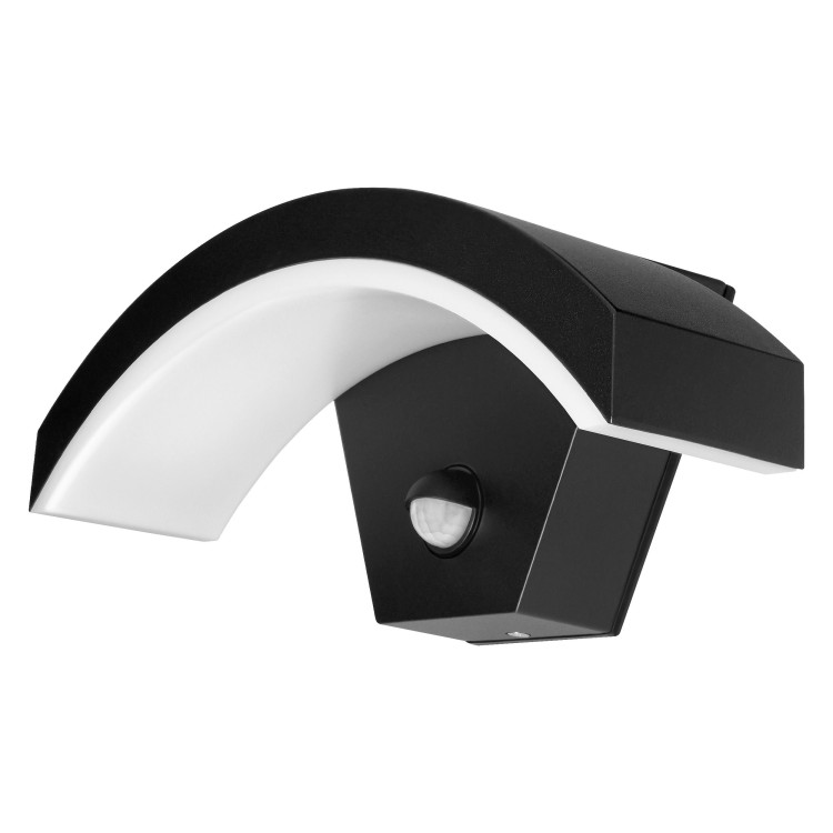 PILEA LED 9W, lampa ogrodowa z czujnikiem PIR, 700lm, IP54, 4000K, czarna AD-OP-6572BLPMR4 ADVITI Kinkiet