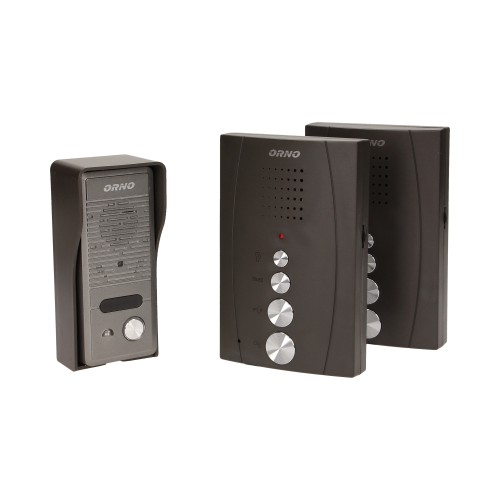 ELUVIO INTERCOM, zestaw domofonowy jednorodzinny, 5-żyłowy, z interkomem, bezsłuchawkowy, czarny OR-DOM-RE-920/B ORNO Home