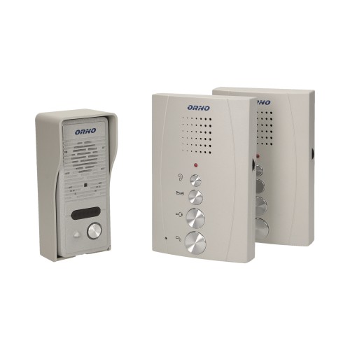 ELUVIO INTERCOM, zestaw domofonowy jednorodzinny, 5-żyłowy, z interkomem, bezsłuchawkowy, szary OR-DOM-RE-920/G ORNO Home